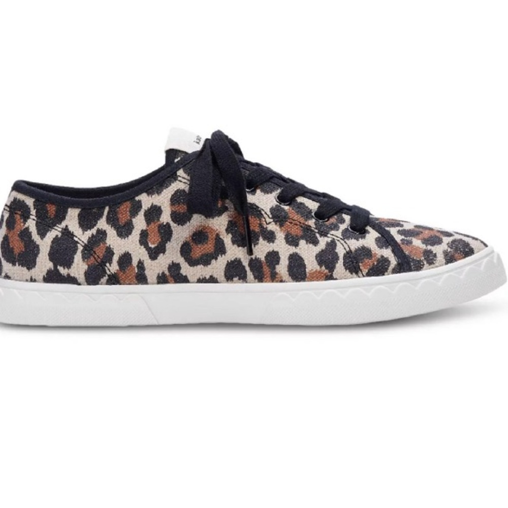 Kate Spade New York Women’s Beige Leopard Print Lace-Up Athletic Sneakers - Picture 5 of 7